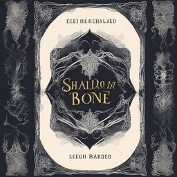 Design a book cover for 'Shadow and Bone' by Leigh Bardugo in the style of the Grishaverse covers