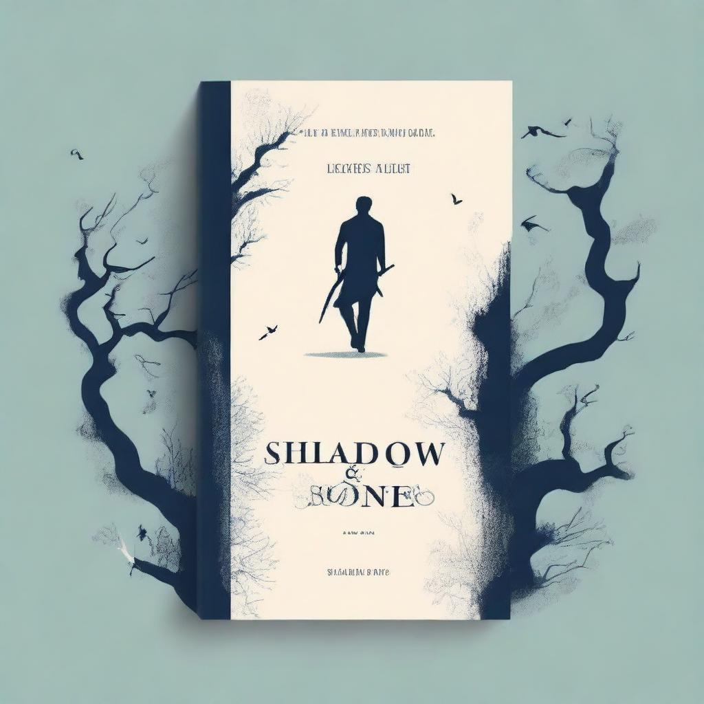 Design a minimalist book cover for 'Shadow and Bone' by Leigh Bardugo