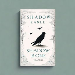 Design a minimalist book cover for 'Shadow and Bone' by Leigh Bardugo