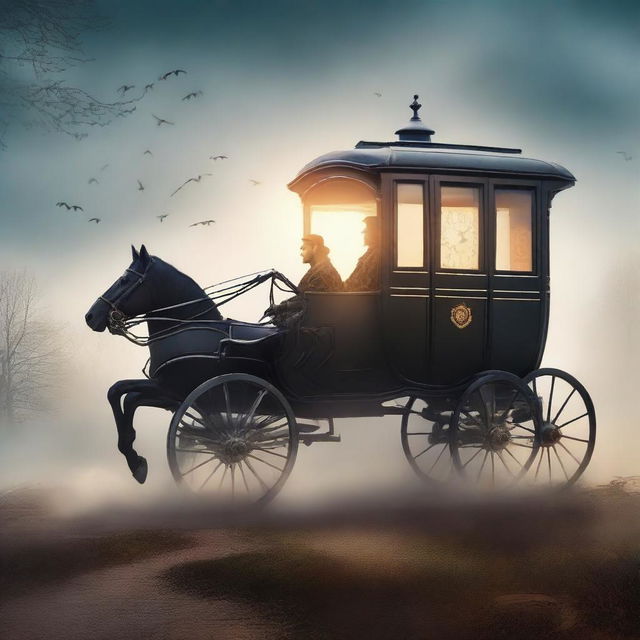 Design a book cover titled 'Carriage Of Dreams' with authors A