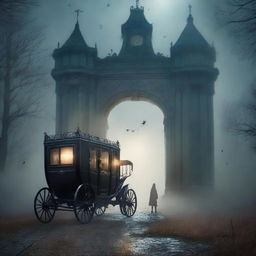 Create a book cover titled 'Carriage Of Dreams' by A