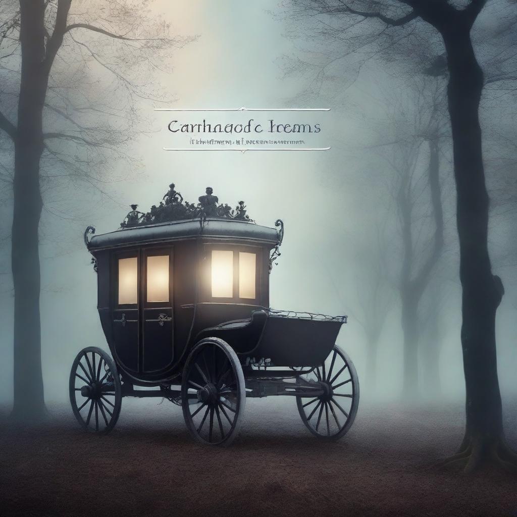 Create a book cover titled 'Carriage Of Dreams' by authors A