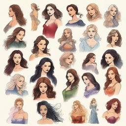 Fifteen powerful women, each with a unique and distinct power, depicted in a dynamic and empowering scene