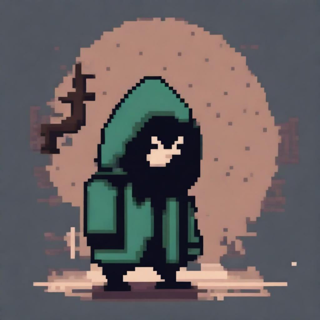 A pixel art icon representing a stalker