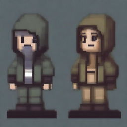 Create a pixel art patch representing a stalker