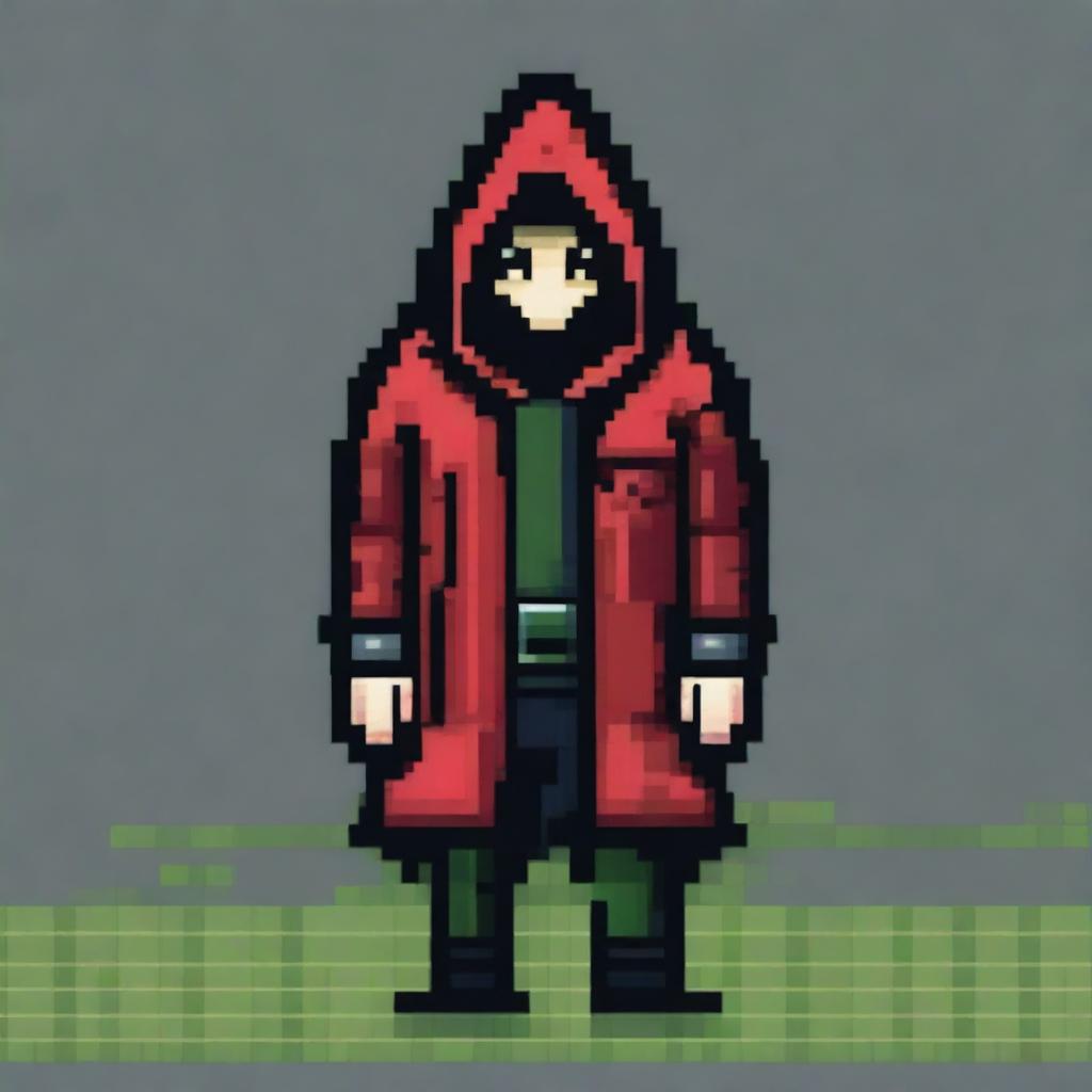 Create a pixel art patch representing a stalker