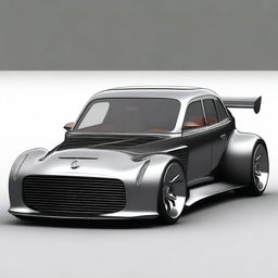 Create a custom wide stance hypercar that is a fusion of a 4-door 1932 Buick Victoria sedan and a McLaren