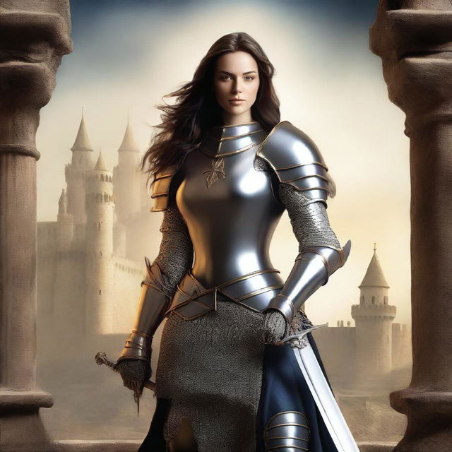 Design a captivating book cover for a novel titled 'A Knight's Oath'