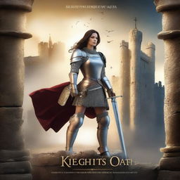 Design a captivating book cover for a novel titled 'A Knight's Oath'