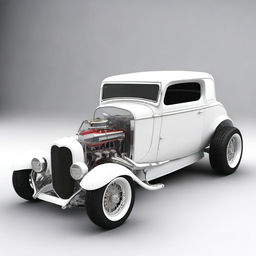 Create a custom wide tall stance white supercar that is a fusion of a 1932 Buick Victoria 4 door sedan and a Lamborghini