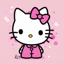 A cute and adorable image of Hello Kitty, the popular character from Sanrio, with her signature bow and a cheerful expression