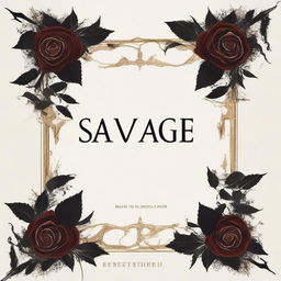 A white cover with the title 'SAVAGE' in bold black letters, outlined in gold