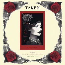 A dark cover featuring a woman's neck adorned with a pearl necklace
