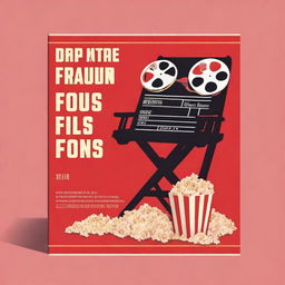 A book cover design for a book about films