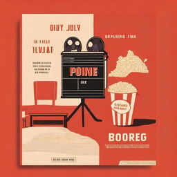 A book cover design for a book about films