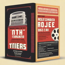 A book cover design for a book about classic films and modern cinema