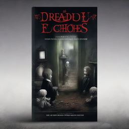 Create a book cover for 'Dreadful Echoes: A Compendium of Frightening Fables