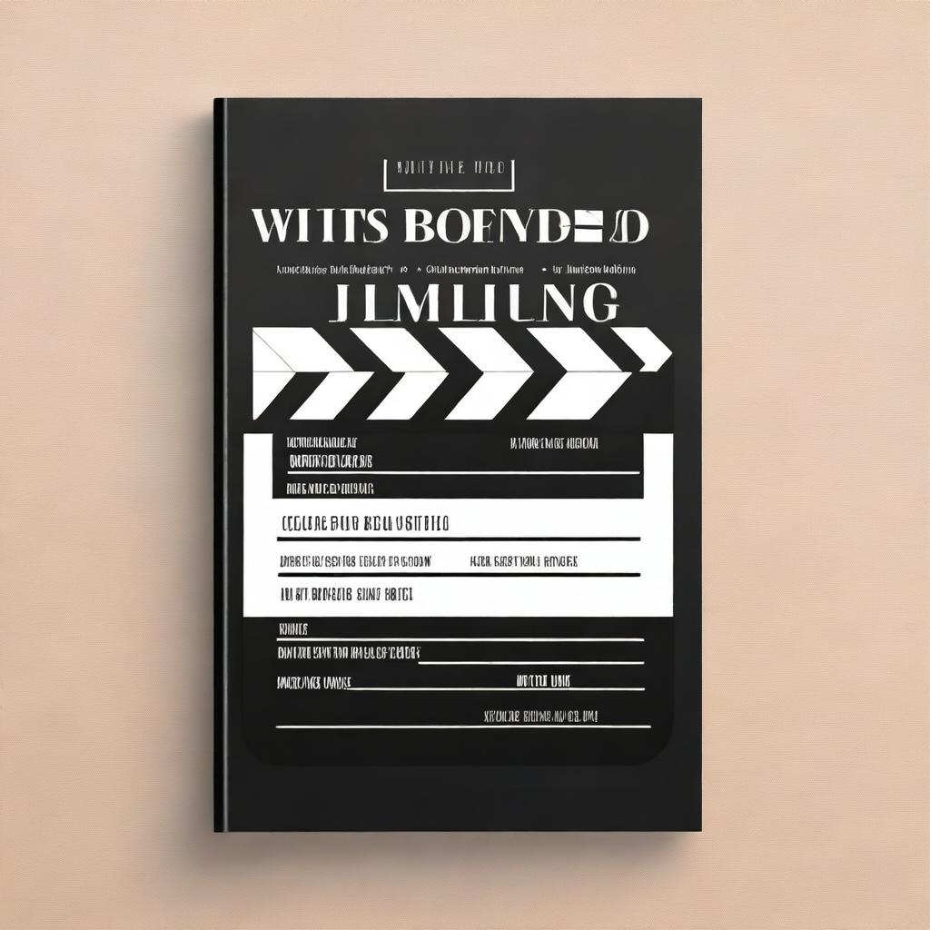 A creative book cover design featuring a movie clapboard as the central element