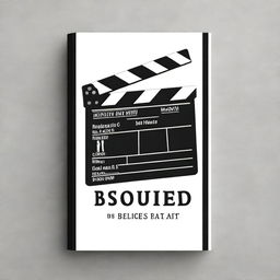 A creative book cover design featuring a movie clapboard as the central element