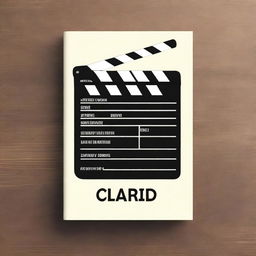 A creative book cover design featuring a movie clapboard as the central element