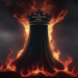 Create a dramatic and dark book cover titled 'A Shadowed Crown: Nex and the fate of Hell'