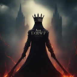 Create a dramatic and dark book cover titled 'A Shadowed Crown: Nex and the fate of Hell'