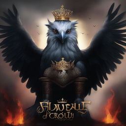 Create a dramatic and dark book cover titled 'A Shadowed Crown: Nex and the fate of Hell'