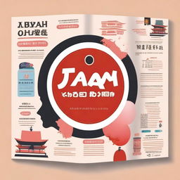 Create a book cover titled 'Japan Guide Book'