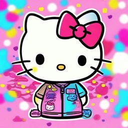 A quirky and fun profile picture featuring Hello Kitty in a Y2K aesthetic