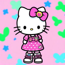 A quirky and fun profile picture featuring Hello Kitty and a Y2K girl