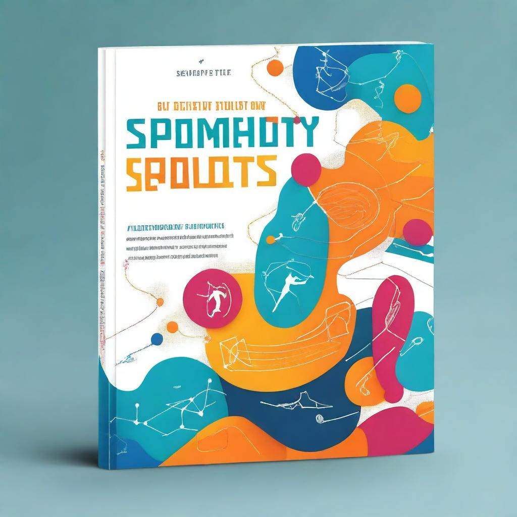 A beautifully designed book cover for a book titled 'Biochemistry of Sports'