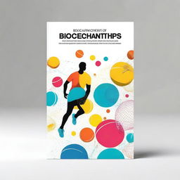 A beautifully designed book cover for a book titled 'Biochemistry of Sports'