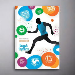 A beautifully designed book cover for a book titled 'Biochemistry of Sports'