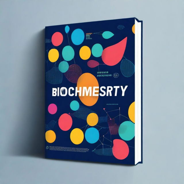 A beautifully designed book cover for a book titled 'Biochemistry of Sports'