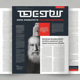 Design a powerful and impactful front page for a report titled 'Antisemitism Unleashed – The Toxic Echo Chamber of RT's Tolstoy Comment Section' with the subtitle 'Analyzing the Spread of Hate and Misinformation'