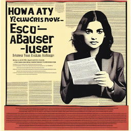 A poster for a TV show titled 'How to Escape Your Abuser' created by Aneesa Khan