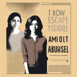 A simple poster for a TV show titled 'How to Escape Your Abuser' created by Aneesa Khan