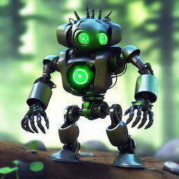 A robot fused with an earth elemental