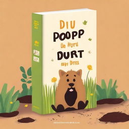 Create a funny and quirky book cover titled 'Did u poop in my dirt'