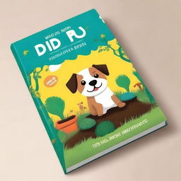 Create a funny and quirky book cover titled 'Did u poop in my dirt'