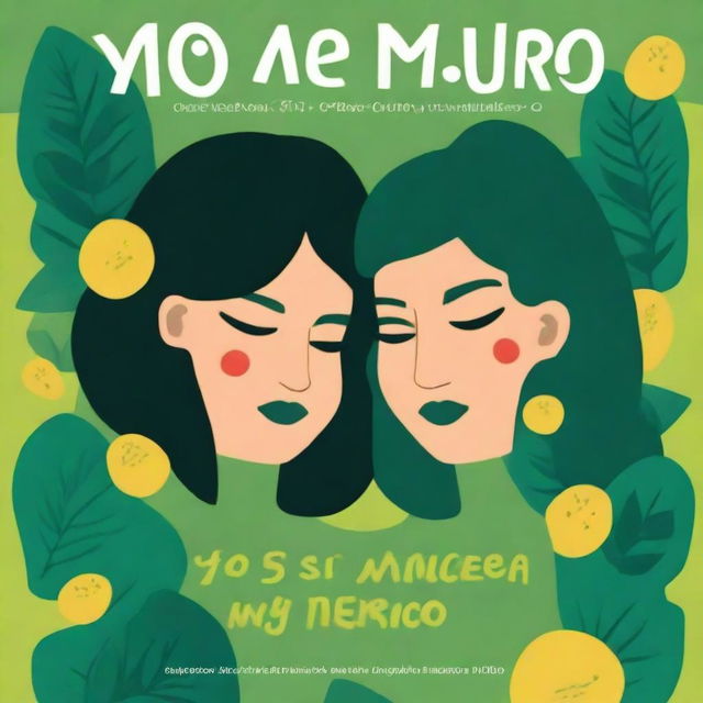 A green sea-themed book cover featuring two women with the same face embracing each other