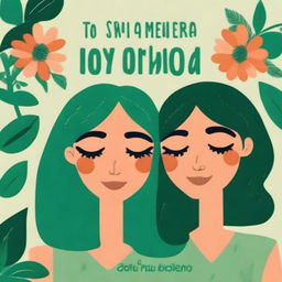 A green sea-themed book cover featuring two women with the same face embracing each other