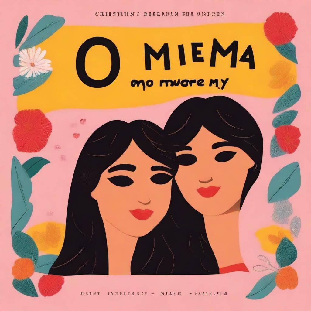 A book cover featuring two women with the same face embracing each other