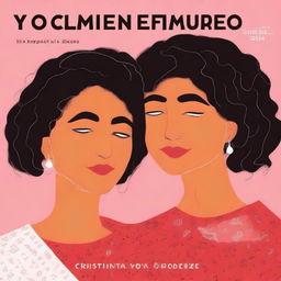 A book cover featuring two women with the same face embracing each other