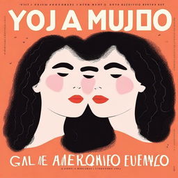 A book cover featuring two women with the same face embracing each other