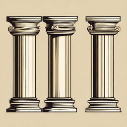 Create an image that represents four philosophical pillars: freedom, love, destiny, and faith