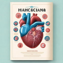 Create a detailed book cover for a biology book that focuses on the anatomy of human organs