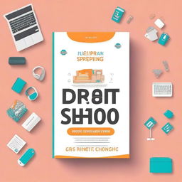 A detailed and engaging book cover for 'How to Start Drop shipping For Free - The Ultimate Guide'