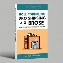 A detailed and engaging book cover for 'How to Start Drop shipping For Free - The Ultimate Guide'