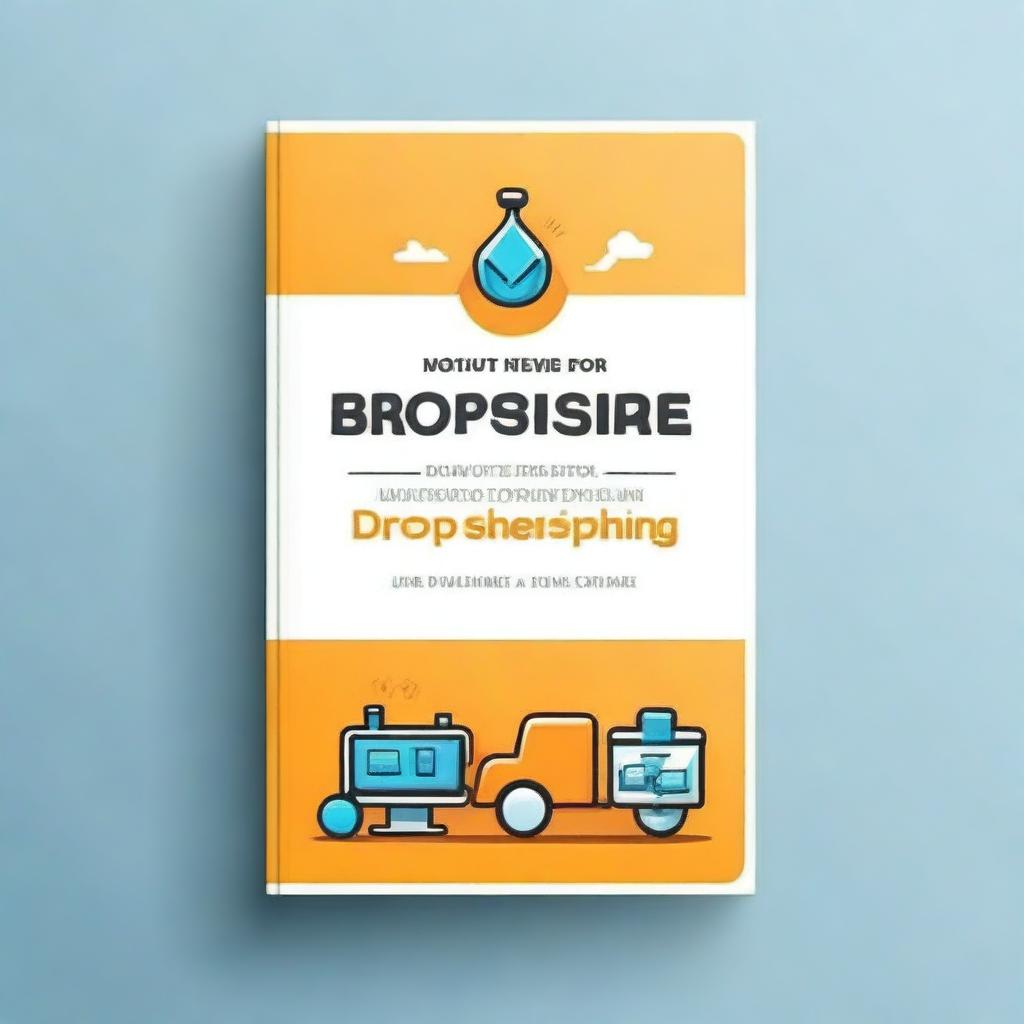 A detailed and engaging book cover for 'How to Start a Dropshipping For Free - The Ultimate Guide'